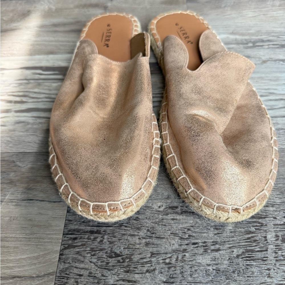 ALDI Ladies Serra Metallic Slides Mules Size 9